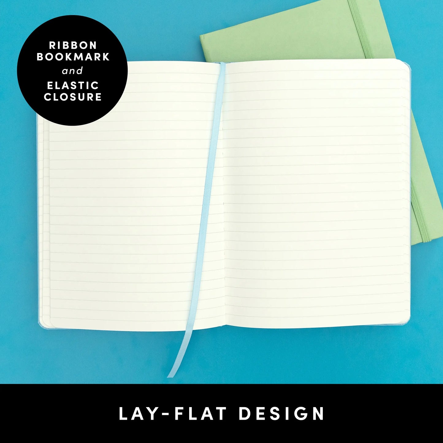 Paperage Lined Notebook 160pg- Black