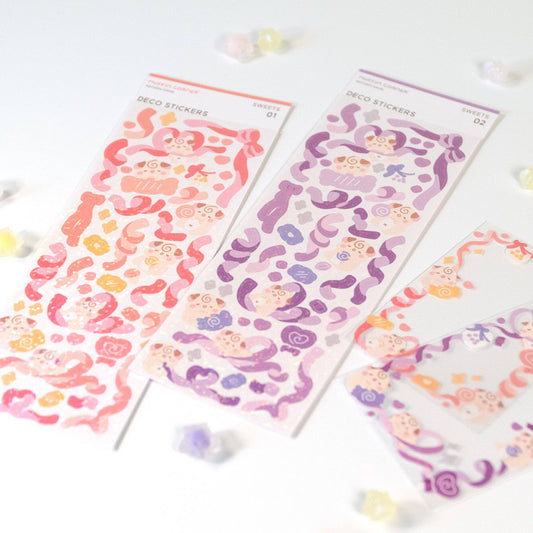 Cocoroll Sweets Polco Deco Sticker Sheet: 01 - Pink