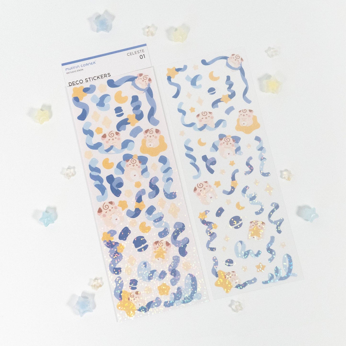 Cocoroll Celeste Polco Deco Sticker Sheet: 01 - Blue