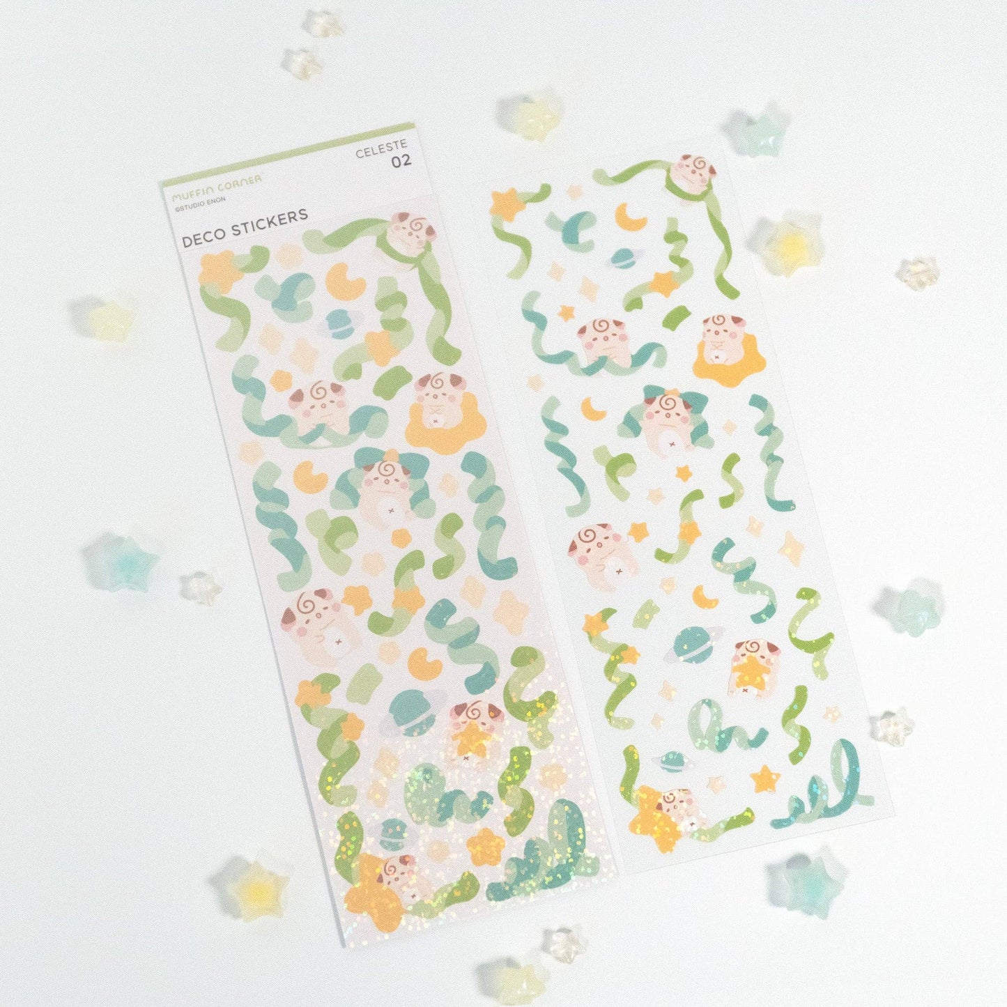 Cocoroll Celeste Polco Deco Sticker Sheet: 01 - Blue